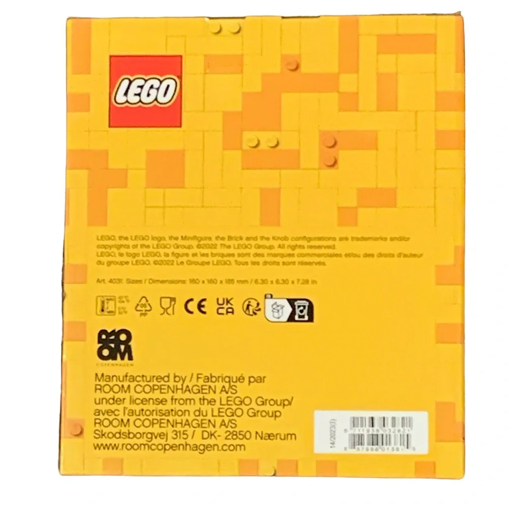 LEGO Halloween Pumpkin Jack-O-Lantern SMALL Head Orange Black Storage Container